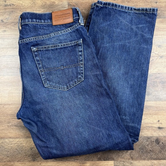 Lucky Brand Other - Lucky Brand Jeans Mens 34x32  Yellowstone Vintage Straight Denim Cowboy